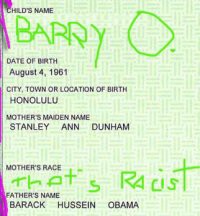 BIRTHER CERTIFICATE