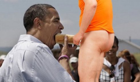 obama hot dog dick