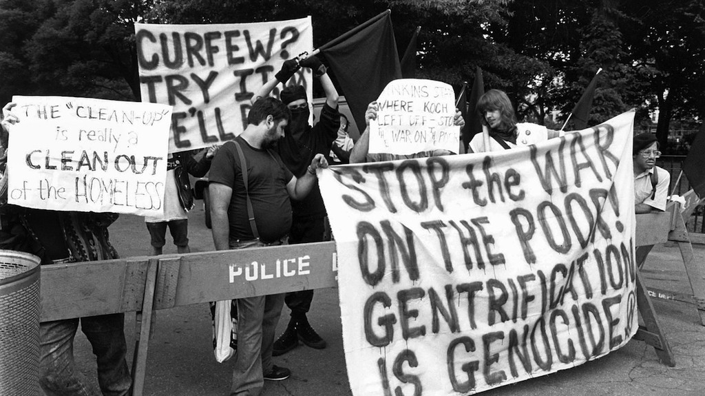 A 1988 riot in Tompkins Square Park in New York's East Village helped bring the concept of gentrification to the fore in the U.S.